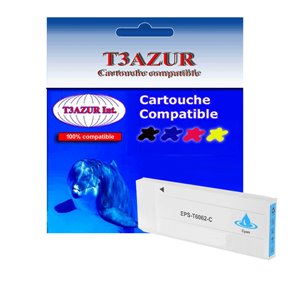 T3AZUR - Cartouche compatible Epson T6062 (C13T606200) - Cyan 220 ml
