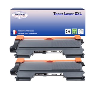 T3AZUR -  Lot de 2 Toner Laser Brother compatible TN2010  
