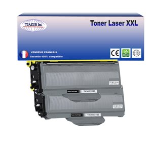 T3AZUR - Lot de 2 Toner Laser compatible Brother TN2120  