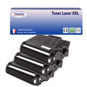 T3AZUR - Lot de 3 Toners compatibles Brother TN 3480 Noir
