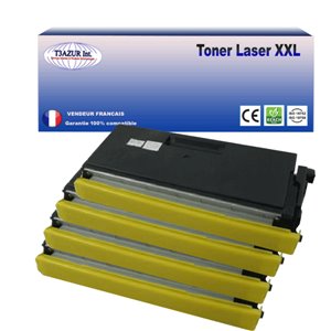 T3AZUR - Lot de 4 Toners Laser génériques Brother TN3060/TN6600/TN7600 - 6 000 pages