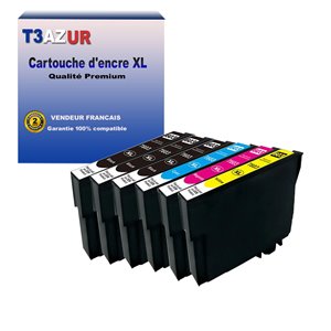 T3AZUR - Lot de 6 Cartouches compatibles Epson T603XL - 350 pages