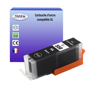 T3AZUR- Cartouche Compatible pour Canon PGI-550 XL Noire (avec puce)