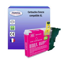 T3AZUR- Cartouche compatible Brother LC1100/LC980 XL Magenta 