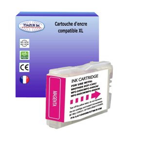 T3AZUR- Cartouche compatible Brother LC1000 / LC970 XL Magenta 