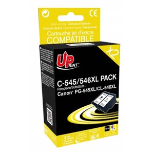 Uprint -Cartouche Compatible pour Canon PG545/ CL546 XL (Noire+Couleur)