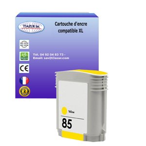 T3AZUR -Cartouche compatible pour HP85 (C9427A) Yellow