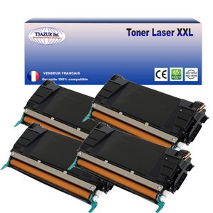  Lot de 4 Toners compatibles avec Lexmark C746/ C748/ X746/ X748/ XS748