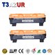 T3AZUR - Lot de 2 Toners Laser compatible pour Brother TN 1050