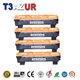 T3AZUR - Lot de 4 Toner Laser compatible pour Brother TN 1050
