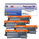 T3AZUR- Lot de 4 Toner Laser compatible Brother TN2220/ TN2210/ TN2010/ TN450 