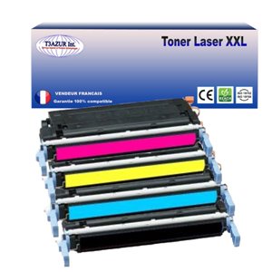 T3AZUR - Lot de 4 Toners génériques HP C9720/1/2/3A 