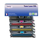 T3AZUR  - Lot de 4 Toner/Laser génériques HP C9700/1/2/3A / Q3960/1/2/3A / HP121A