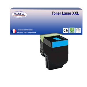 Toner compatible Lexmark CX410/ CX510 (80C2HC0/ 80C2HCE/ 802HC) Cyan - 3 000 pages