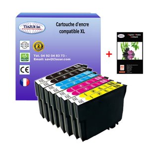 T3AZUR 8 Cartouches d'encre compatible avec Epson 603 603XL