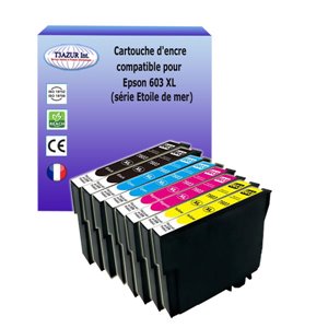 T3AZUR 8 Cartouches d'encre compatible avec Epson 603 603XL