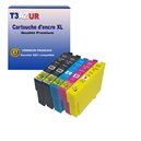 T3AZUR - Lot de 5 Cartouches compatibles Epson T02V6 (502XL)