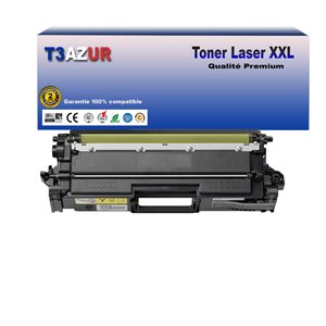 T3AZUR- Toner compatible avec Brother TN 821 XXL pour Brother HL-L9430CDN, HL-L9470CDN, MFC-L9630CDN, MFC-L9670CDN Jaune