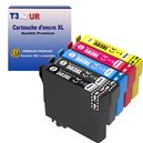 T3AZUR - Lot de 4 Cartouches compatibles Brother LC3219 XL (avec puce)