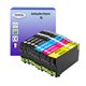 T3AZUR - 10  Cartouches compatibles avec Epson WorkForce WF-7840, WF-7840DTW, WF-7840DTWF, 405 XL (3N+1C+1M+1J)