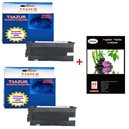 Lot 2 Toner compatible Brother TN2000+ Pack 20 papiers photos A6 230gr