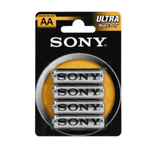 Pack de 4 piles SONY Ultra AA R06 chlorure de zinc
