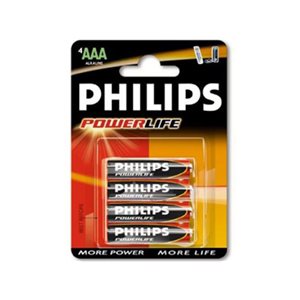 Pack de 4 Piles Philips Powerlife LR03 Micro AAA