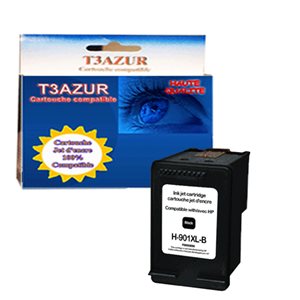 T3AZUR - Cartouche compatible HP n°901XL ( CC654AE ) - Noire